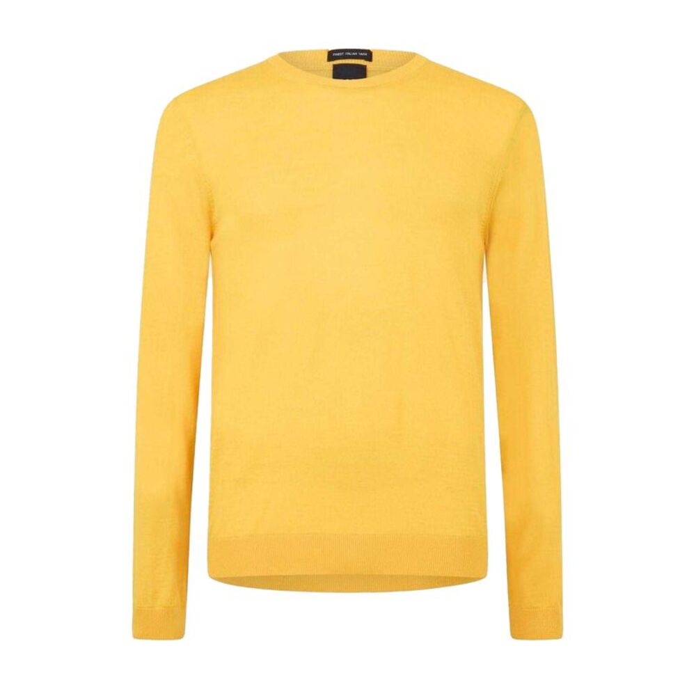 Boss Mens Crew Neck Regular Sweater Top / Yellow
